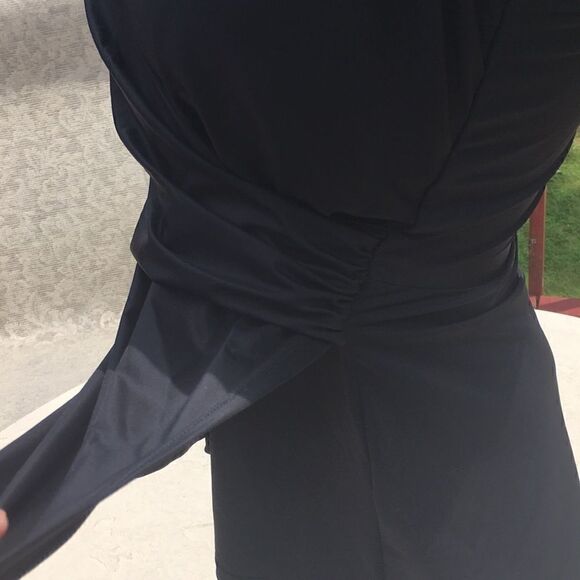 Land’s End Tankini loose fit soft cup surplice Grecian Goddess top black Various - Picture 5 of 8